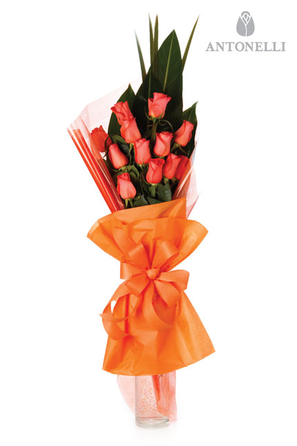 Ramo de rosas naranjas